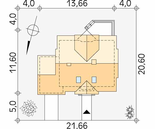 Projekt domu Maciejka 2 - usytuowanie na działce