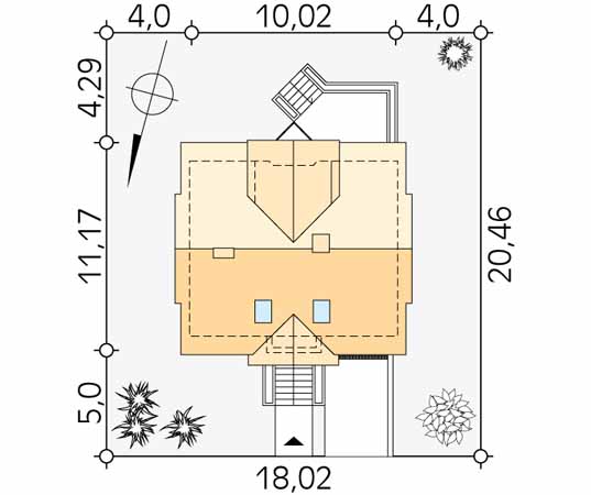 Projekt domu Maciejka 4 - usytuowanie na działce