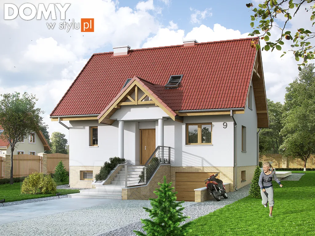 Projekt domu z poddaszem Maciejka 4 - wizualizacja frontowa