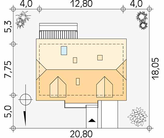 Projekt domu Magnolia 3 - usytuowanie na działce
