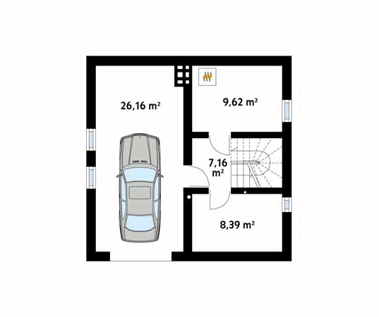 Projekt domu Majka 2 - rzut piwnicy