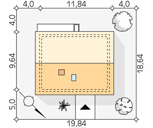 Projekt domu Mak 3 - usytuowanie na działce
