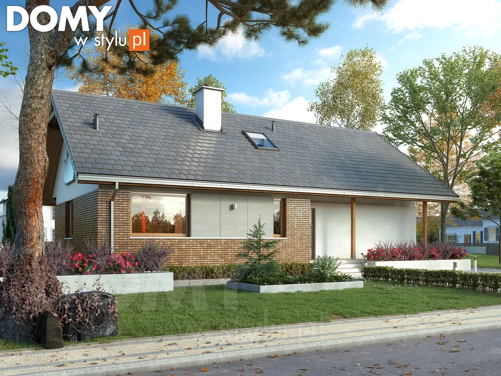 Projekt domu z poddaszem Mak 4 - wizualizacja frontowa