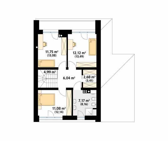 Projekt domu Malutki 10 - rzut poddasza