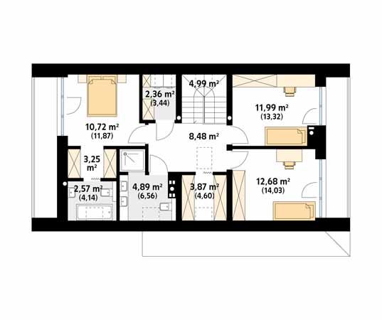 Projekt domu Malutki 11 - rzut poddasza