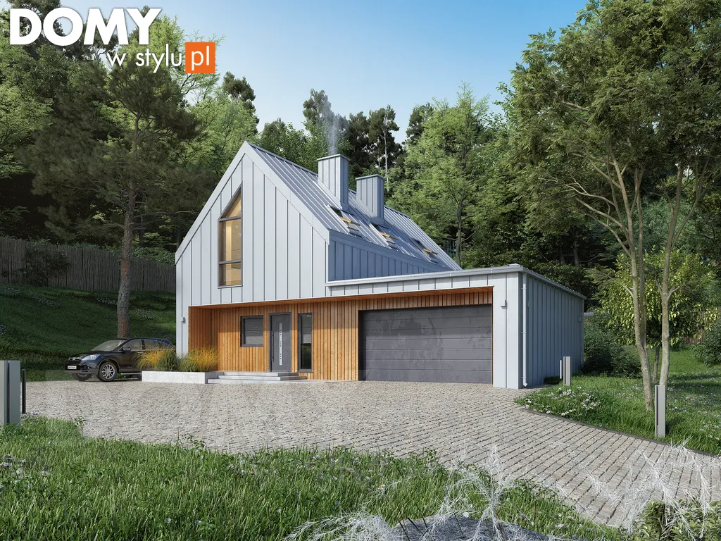 Nowoczesny projekt domu z poddaszem Malutki 6 - wizualizacja frontowa