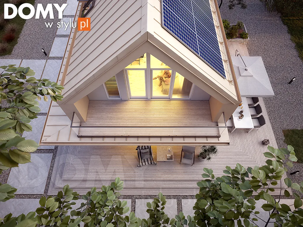 Nowoczesny projekt domu z poddaszem Malutki 8 - wizualizacja frontowa