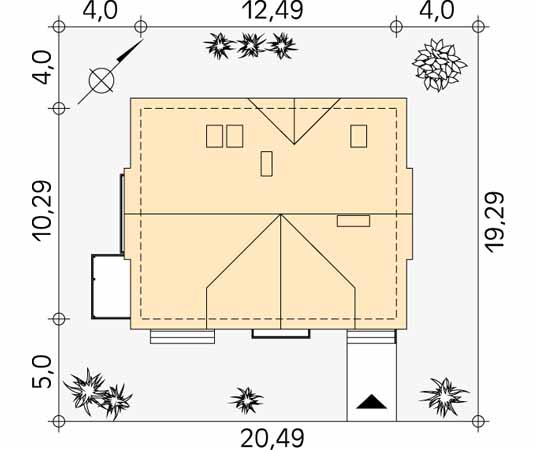 Projekt domu Mazurek 3 - usytuowanie na działce