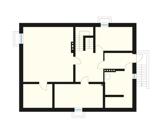 Projekt domu Mazurek 4 - rzut piwnicy