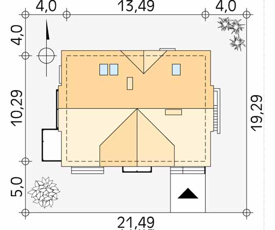 Projekt domu Mazurek 4 - usytuowanie na działce