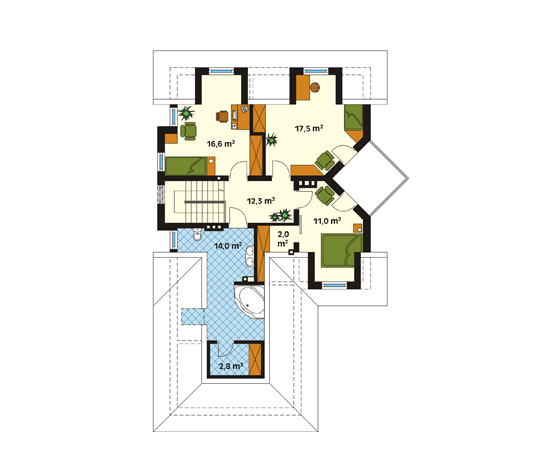 Projekt domu Menuet 2 - rzut poddasza