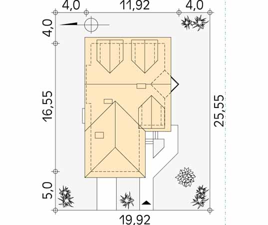 Projekt domu Menuet 2 - usytuowanie na działce