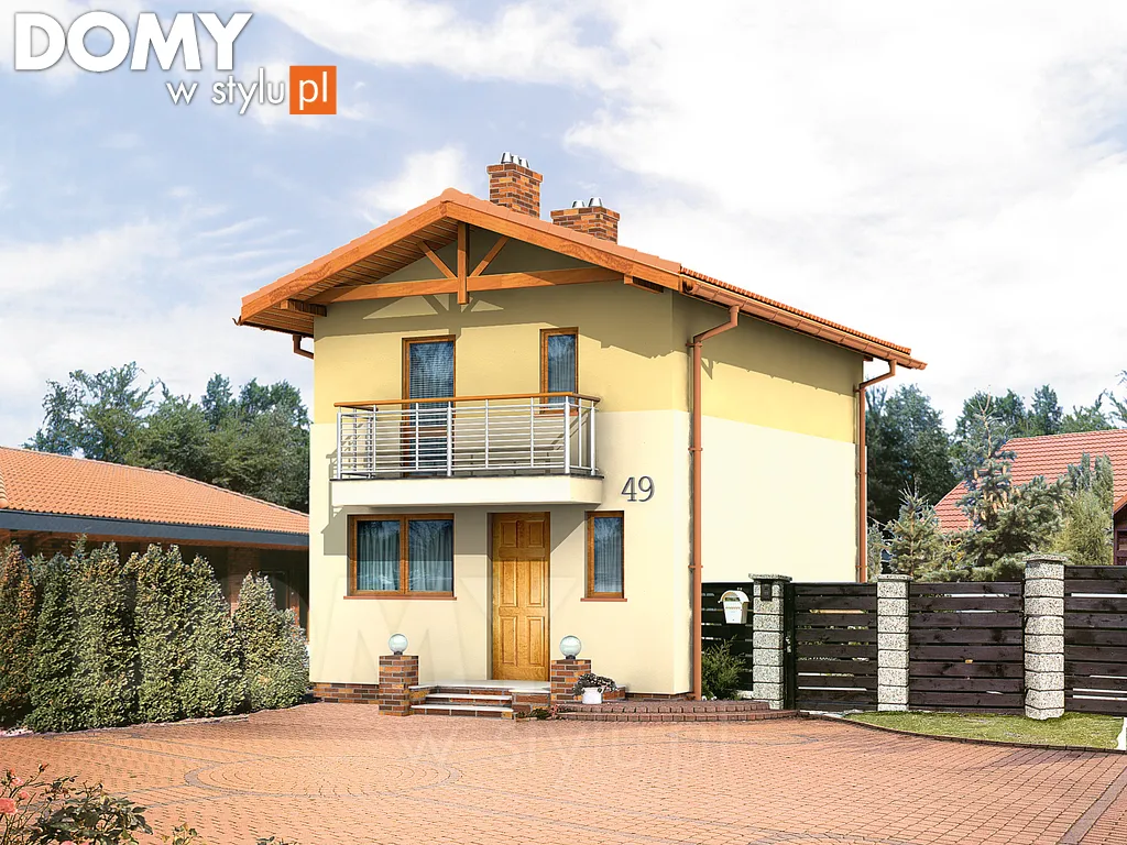 Projekt domu piętrowego Mini 2 - wizualizacja frontowa