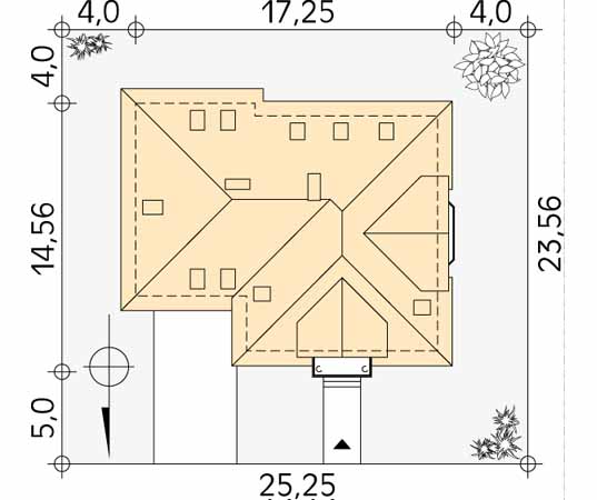Projekt domu Modrzew 3 - usytuowanie na działce