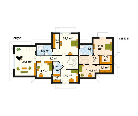 Projekt domu Monsun - rzut poddasza