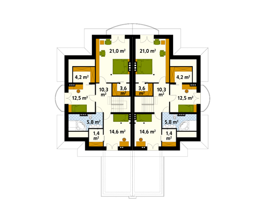 Projekt domu Muza 2 - rzut poddasza