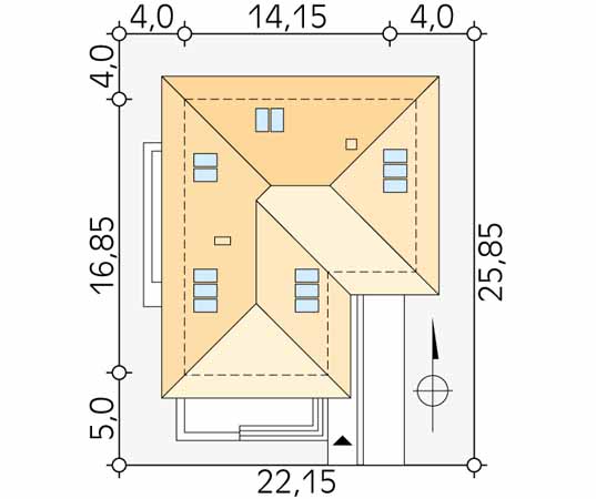 Projekt domu Neptun 6 - usytuowanie na działce