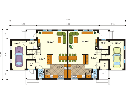 Projekt domu Nikodem - rzut parteru