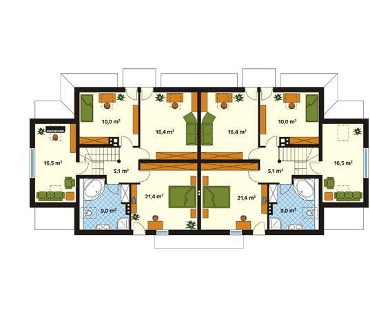 Projekt domu Nikodem - rzut poddasza