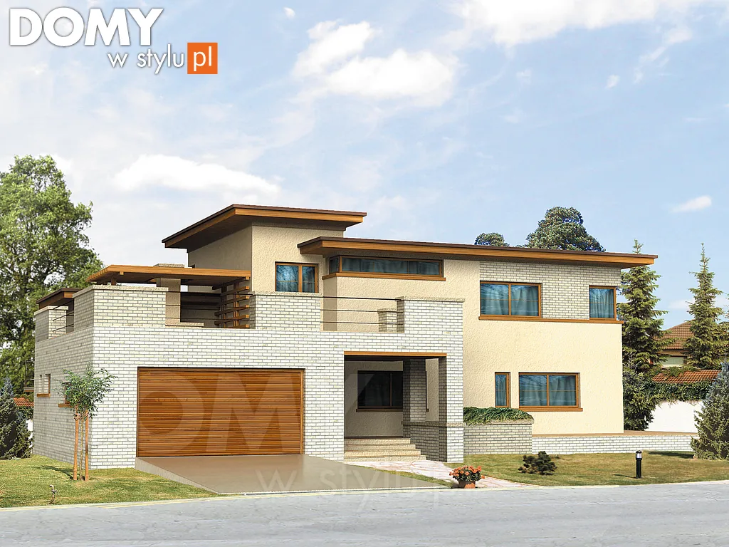 Nowoczesny projekt domu Oaza - wizualizacja frontowa