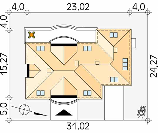 Projekt domu Ocean 4 - usytuowanie na działce