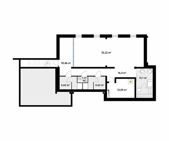 Projekt domu Onyks 2 - rzut piwnicy