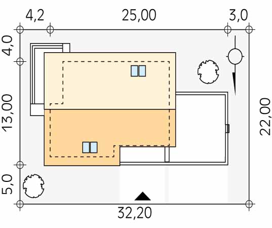 Projekt domu Onyks 4 - usytuowanie na działce