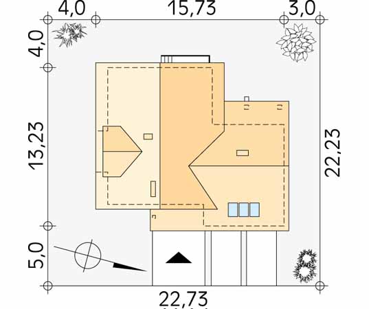 Projekt domu Perkoz 2 - usytuowanie na działce