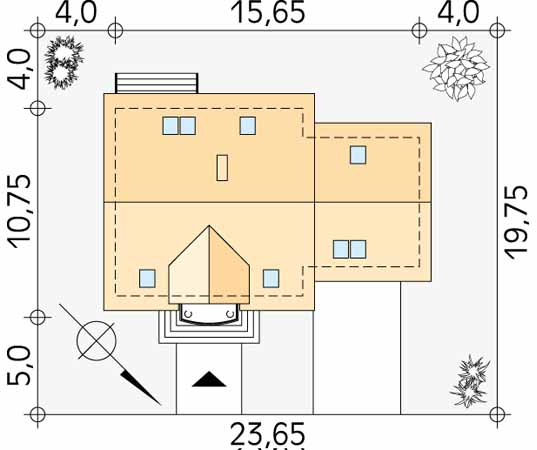 Projekt domu Pik 2 - usytuowanie na działce