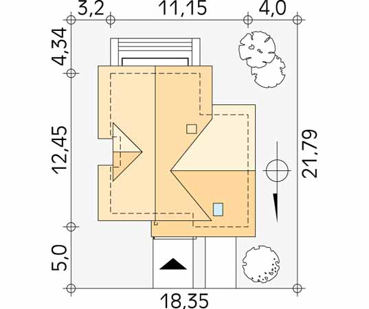 Projekt domu Piryt 2 - usytuowanie na działce