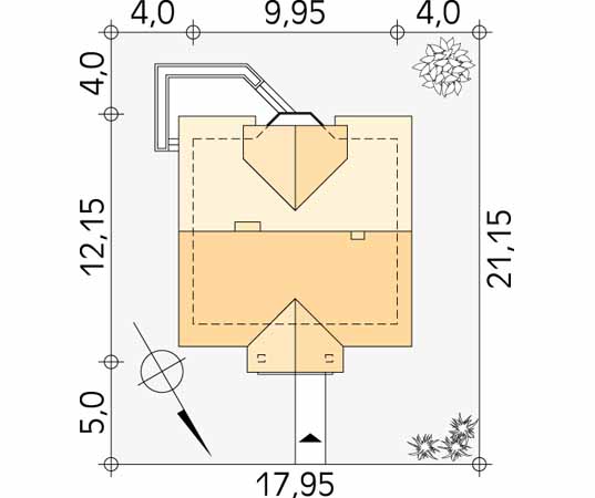 Projekt domu Pliszka 2 - usytuowanie na działce