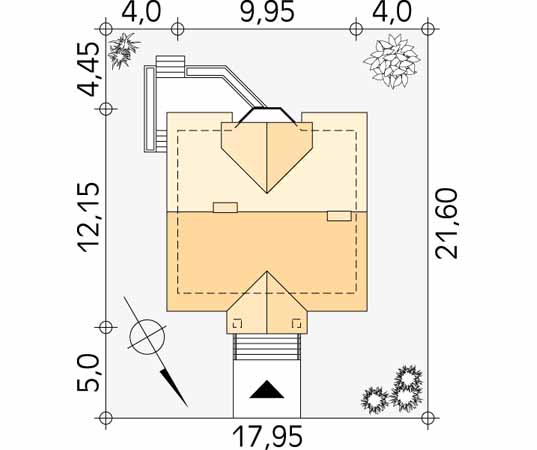 Projekt domu Pliszka 4 - usytuowanie na działce