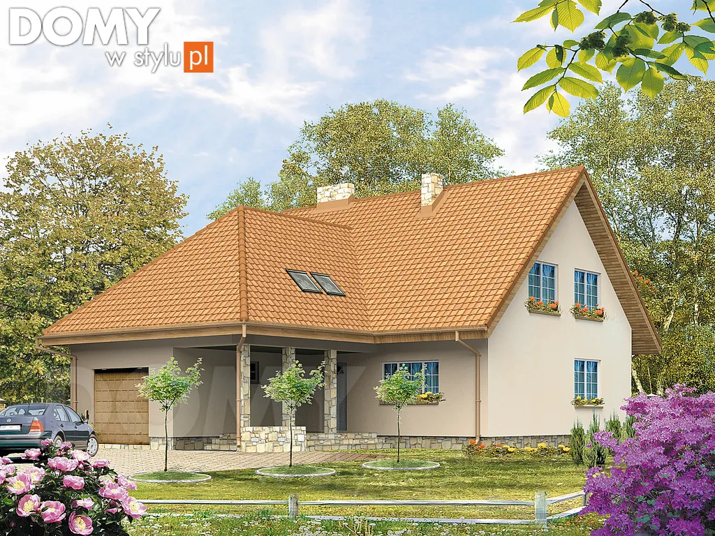 Projekt domu Plus - wizualizacja frontowa