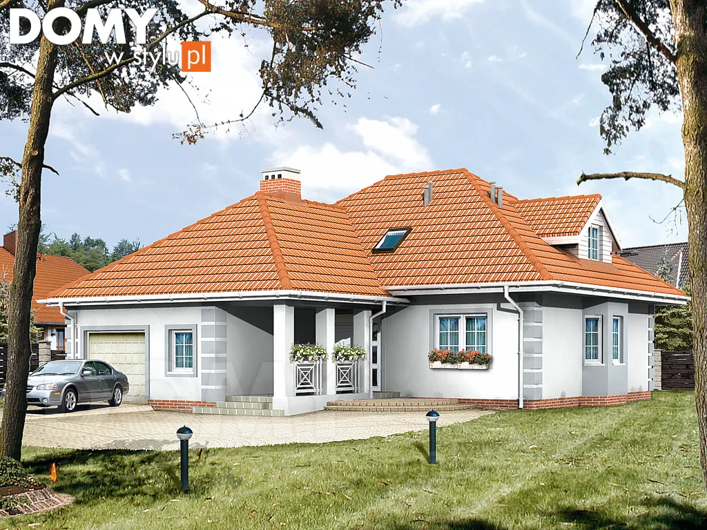 Projekt domu Poemat 2 - wizualizacja frontowa