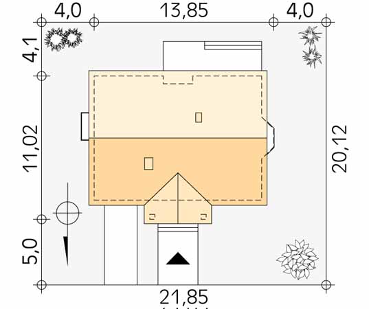 Projekt domu Poemat 3 - usytuowanie na działce