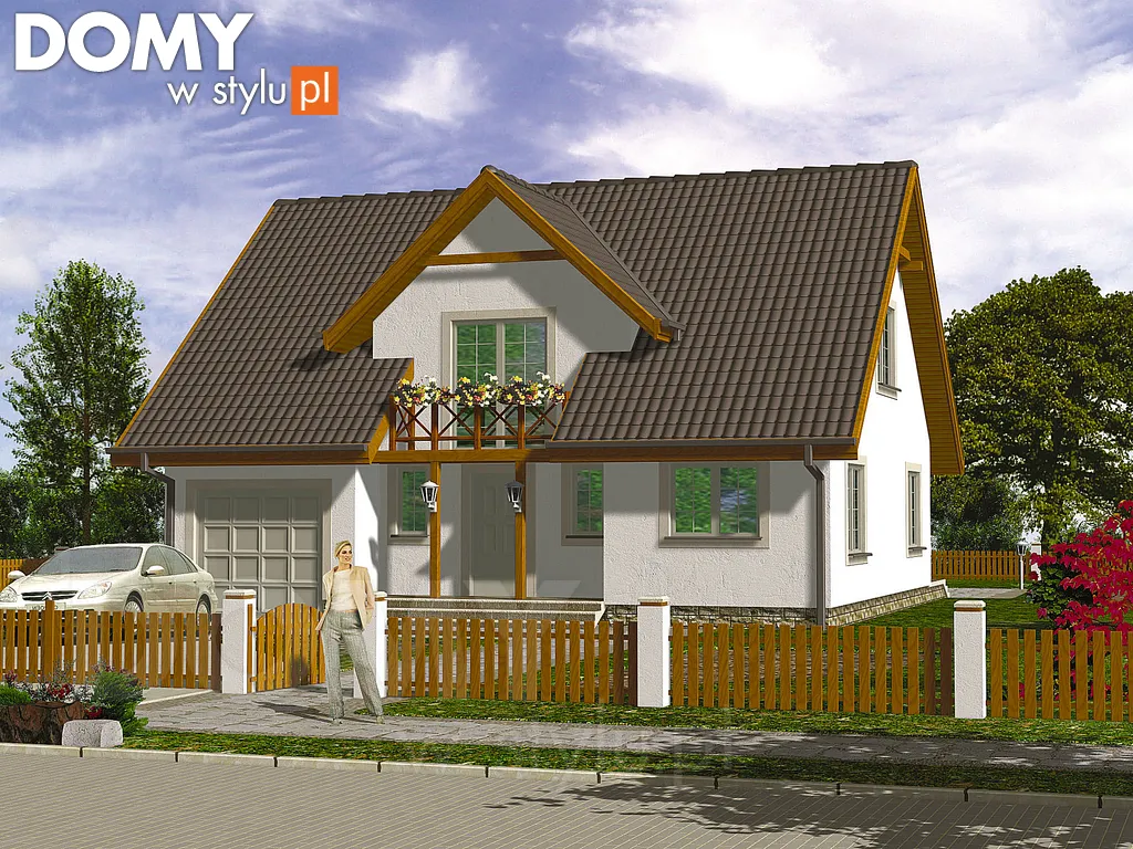 Projekt domu Polka dr-S - wizualizacja frontowa