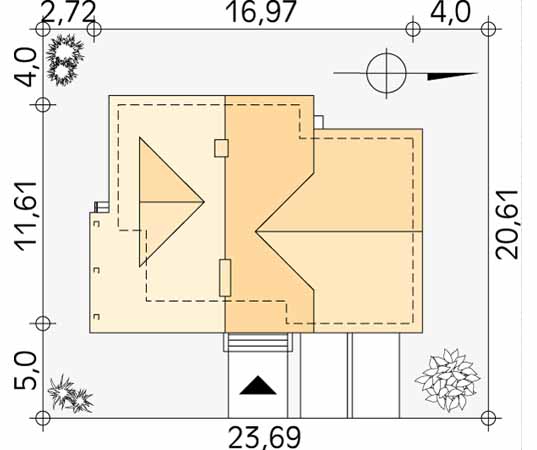 Projekt domu Polonez 2 - usytuowanie na działce