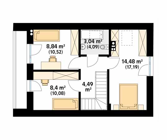 Projekt domu Porfir 2 - rzut poddasza
