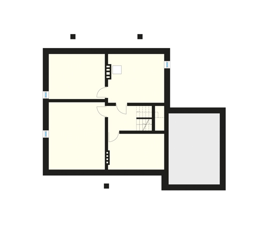 Projekt domu Presto - rzut piwnicy
