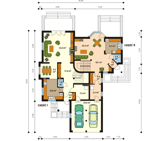 Projekt domu Rafa - rzut parteru