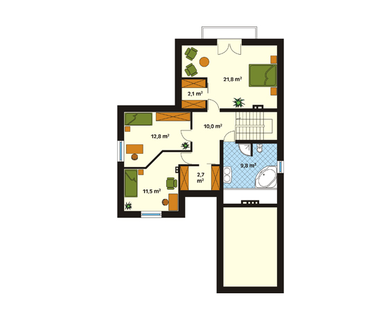 Projekt domu Rapsodia - rzut poddasza