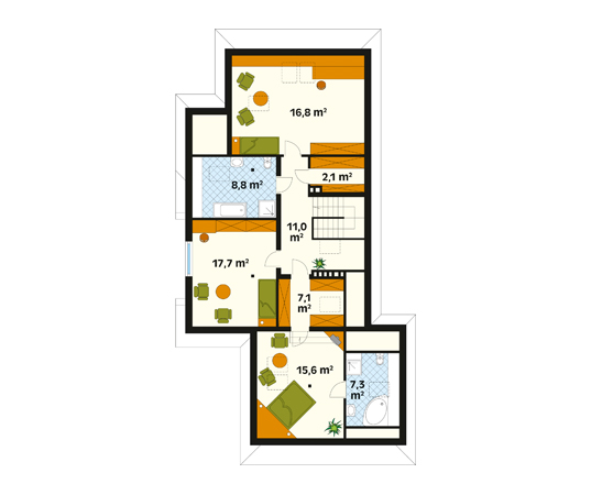 Projekt domu Refren 2 - rzut poddasza
