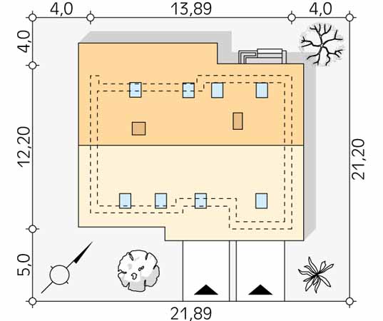 Projekt domu Rio - usytuowanie na działce