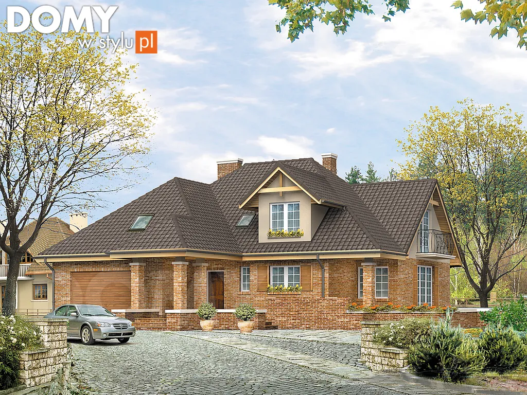 Projekt domu Rondo 2 - wizualizacja frontowa