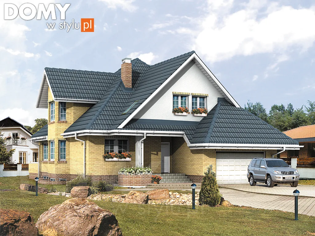 Projekt domu Sasanka - wizualizacja frontowa