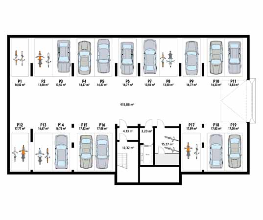 Projekt domu Saturn - rzut piwnicy