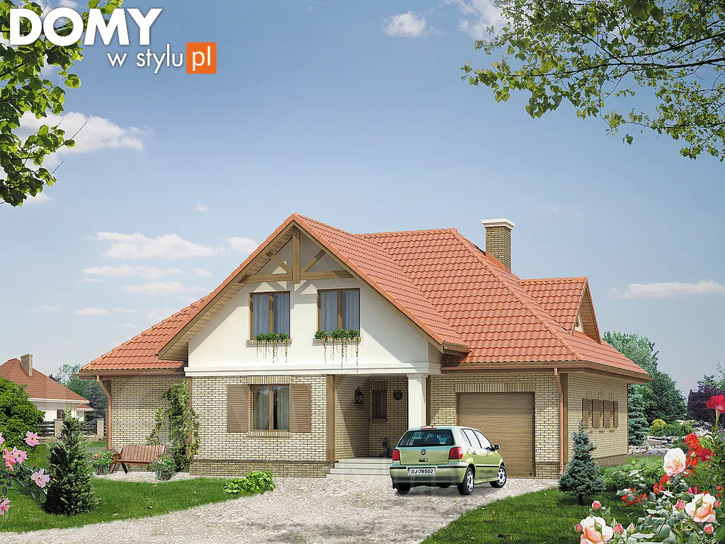 Projekt domu Skrzypek - wizualizacja frontowa