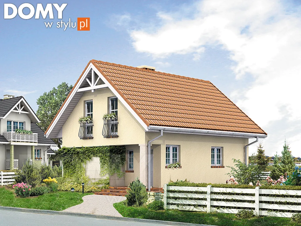 Projekt domu Słowik - wizualizacja frontowa