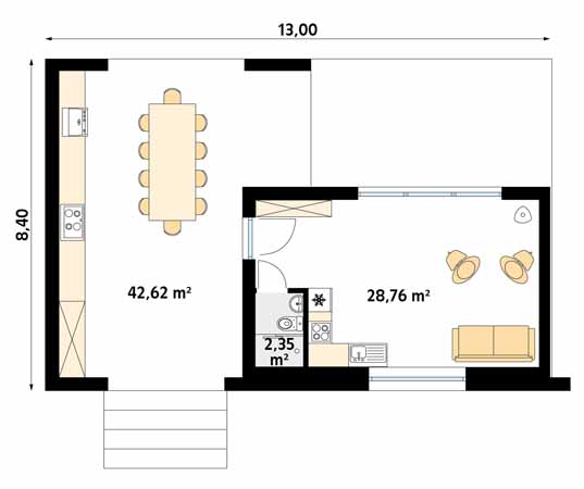 Projekt domu Śmiałek dr-S - rzut parteru