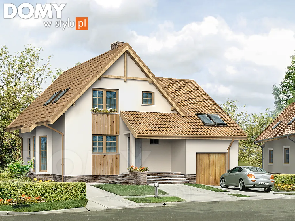 Projekt domu Śnieżynka 3 - wizualizacja frontowa